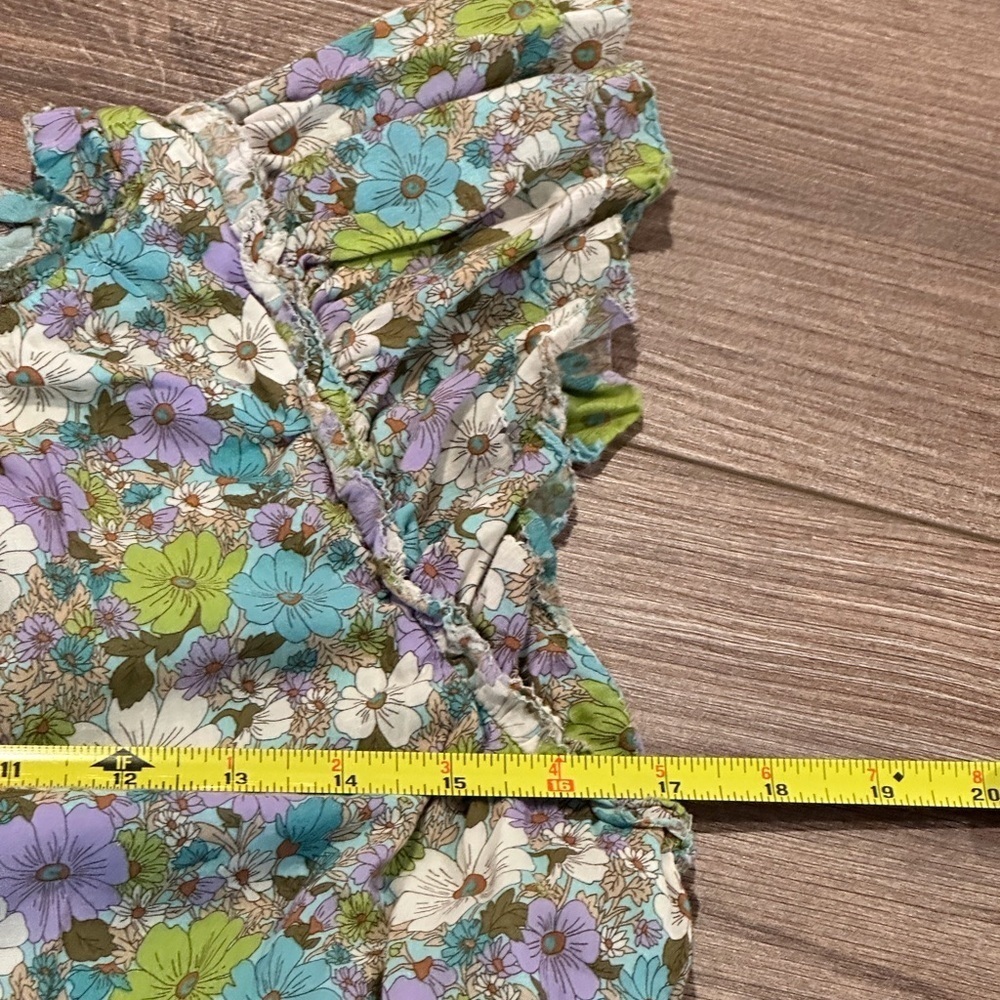 Vineyard Vines Floral Ruffle Tiered Dress in Soleil Ditsy Aqua Size Small - Picture 9 of 10